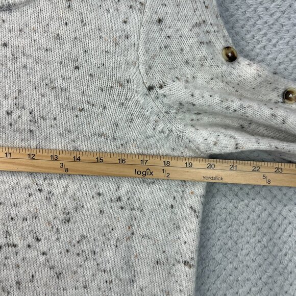 NEW MADEWELL DONEGAL SNOW SWEATER DRESS BUTTON SLEEVE Knit Wool Blend Sz Large - Picture 12 of 14
